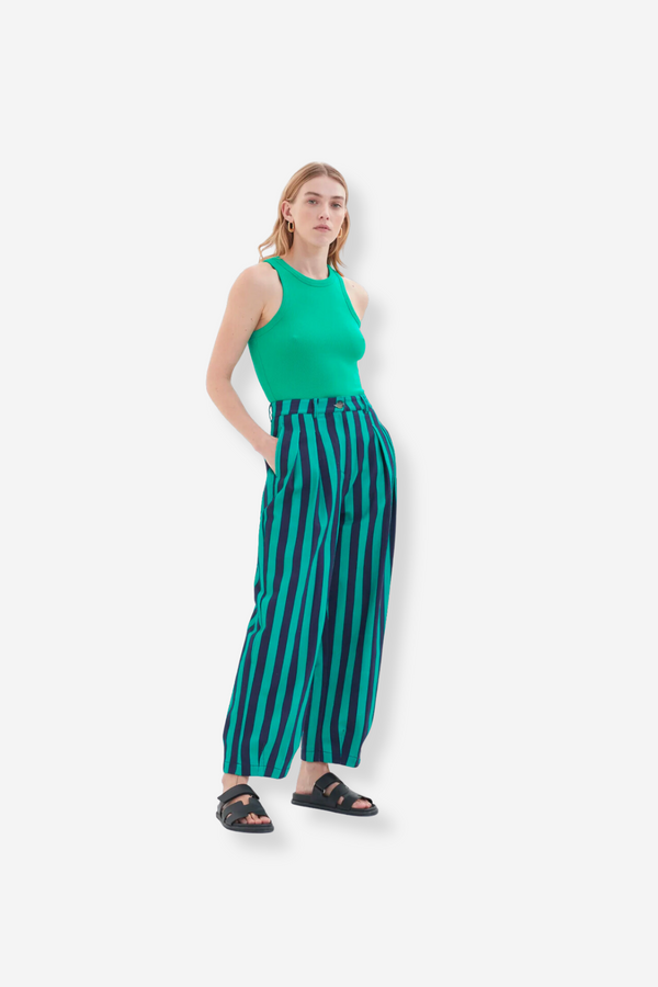 Blanca Moscow Pants - Green & Navy