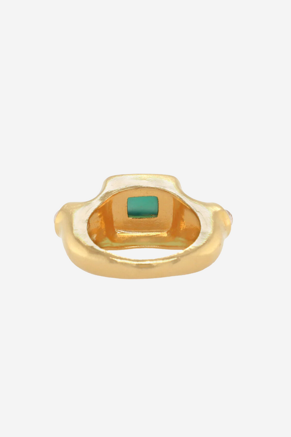 Cleopatra's Bling Chloe Ring with Agate - 18k Gold Plated