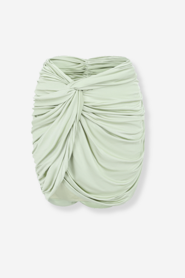 Auteur Studio Clementine Draped Jersey Skirt - Army Green