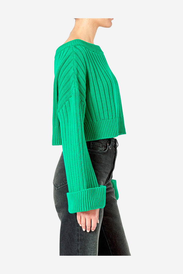 Neuw Denim Cooper Crop Knit - Fern Green