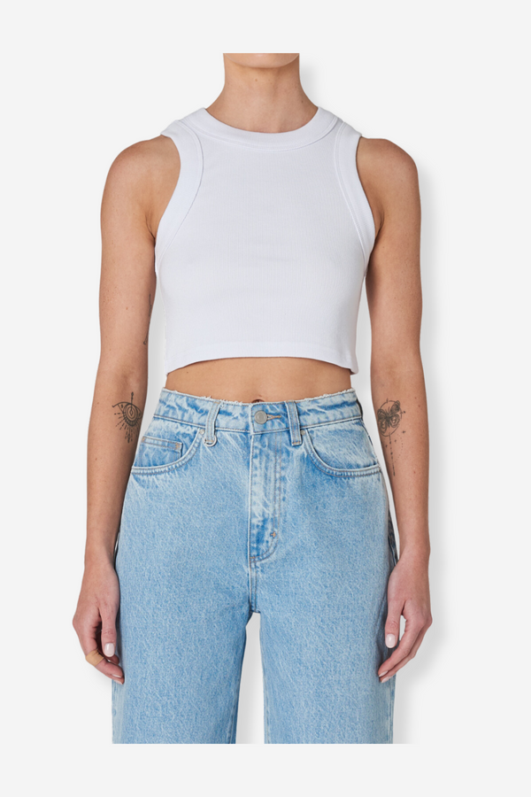 Neuw Denim Jonesy Singlet Crop - White