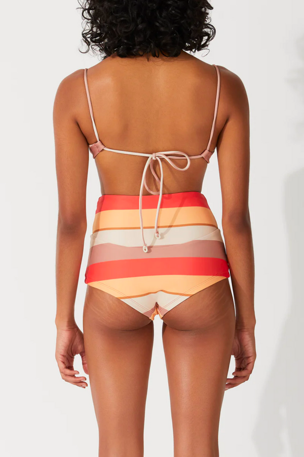Zulu & Zephyr Tie Balconette Bra Cup - Sun Stripe