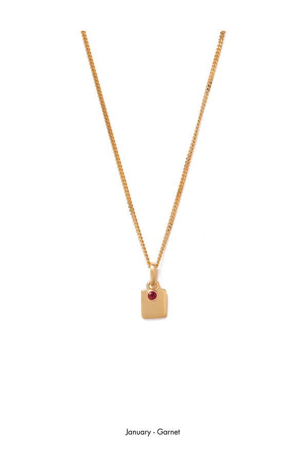 Kirstin Ash Engravable Birthstone Necklace - Gold