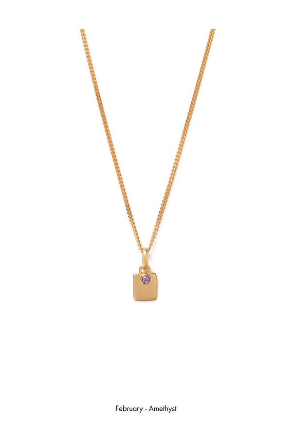 Engravable birthstone necklace discount