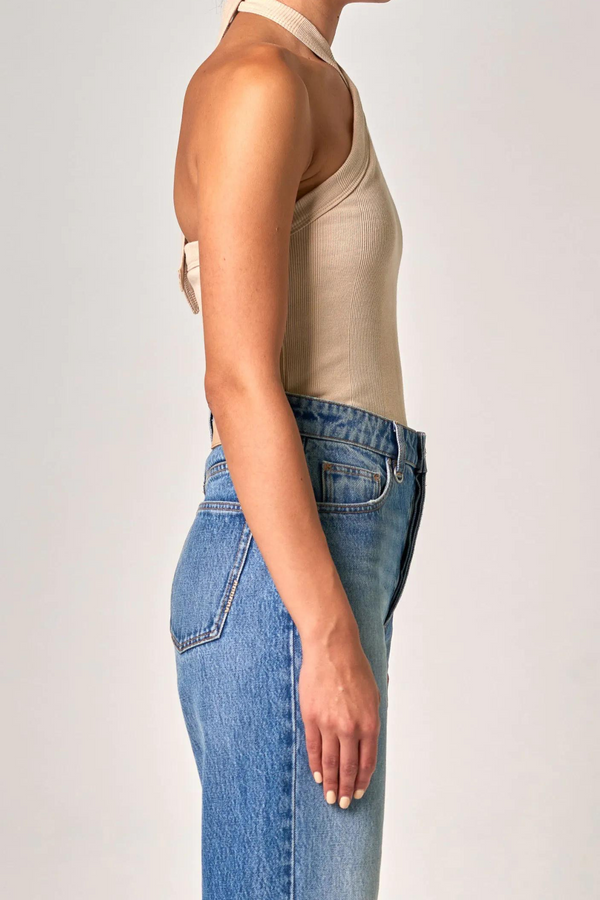 Neuw Denim Frenchie Halter Top - Bleached Sand