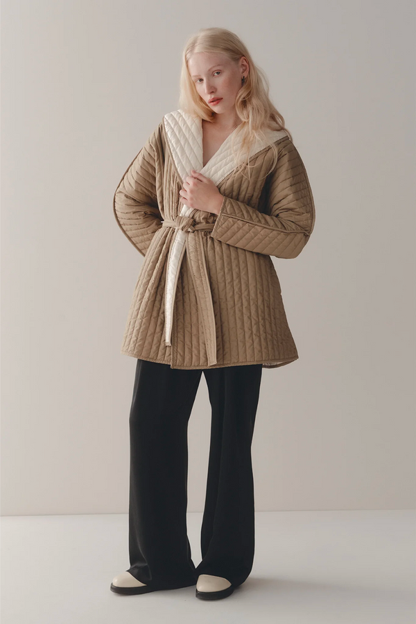 Marle Avery Jacket - Camel/Ivory