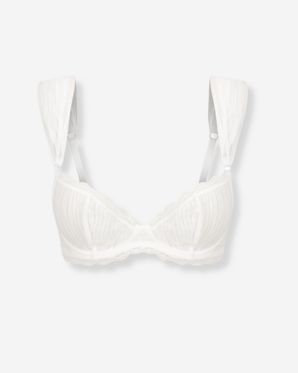 Kat The Label Ruby Tulle Underwire Bra - White