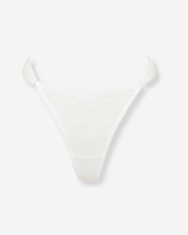Kat The Label Ruby Tulle Thong - White