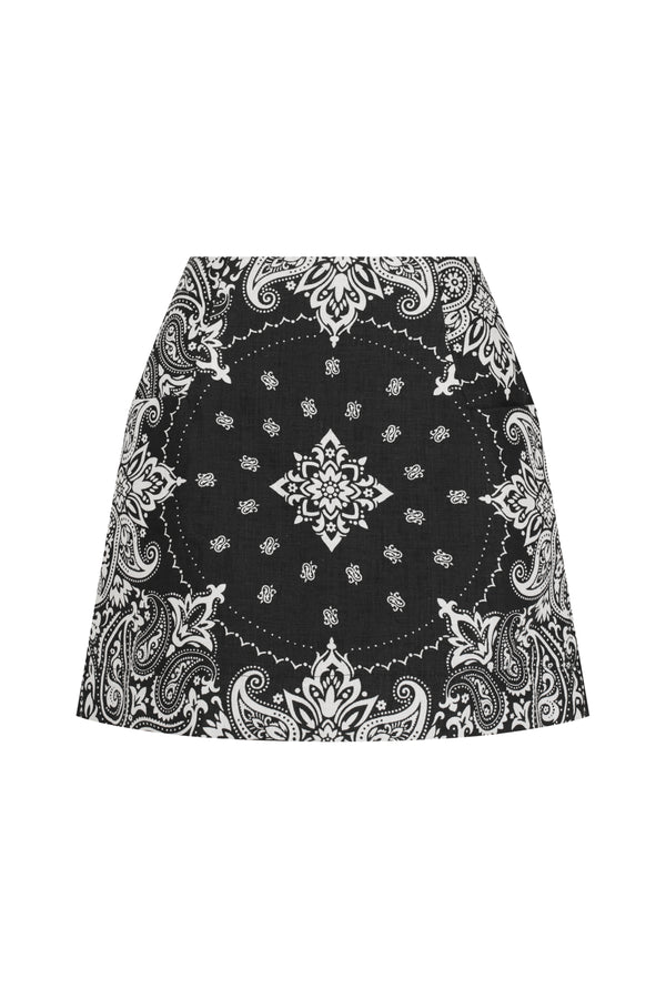 ÉSS Bowie Linen Mini Skirt - Paisley