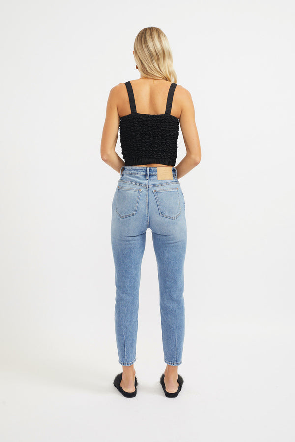 ÉSS Elly Elastic Cropped Top - Black