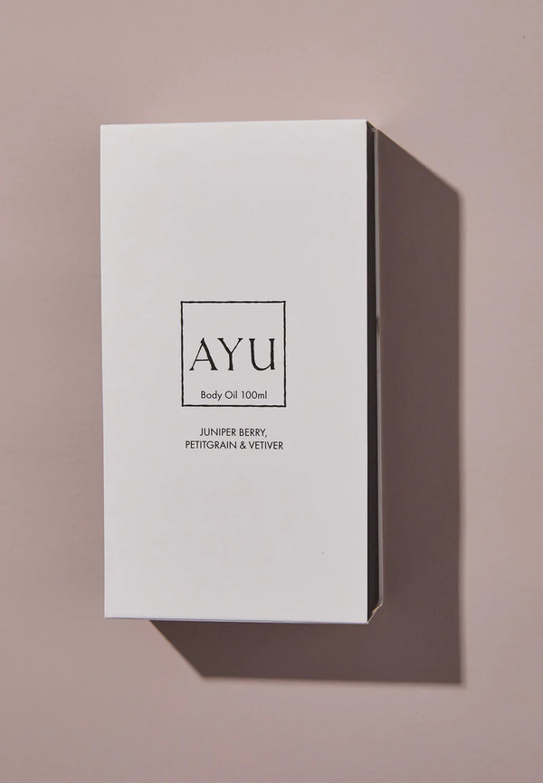 Ayu Ayuverdic Body Oil - Juniper Berry, Petitgrain & Vetiver