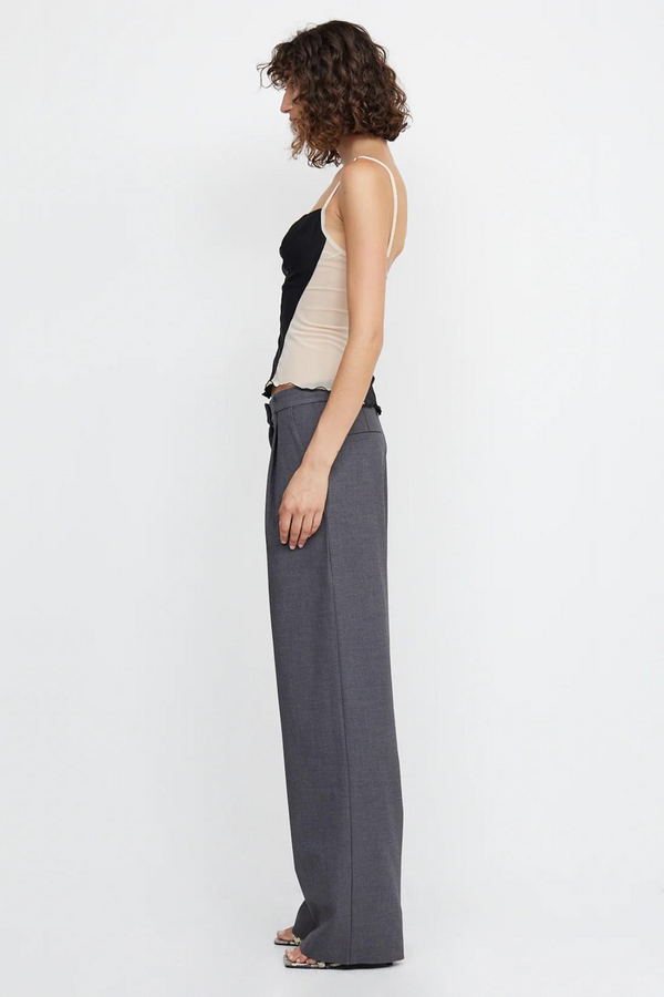Bec & Bridge Jamie Wide Leg Pant - Charcoal