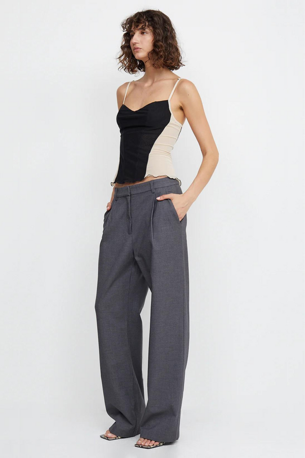 Bec & Bridge Jamie Wide Leg Pant - Charcoal