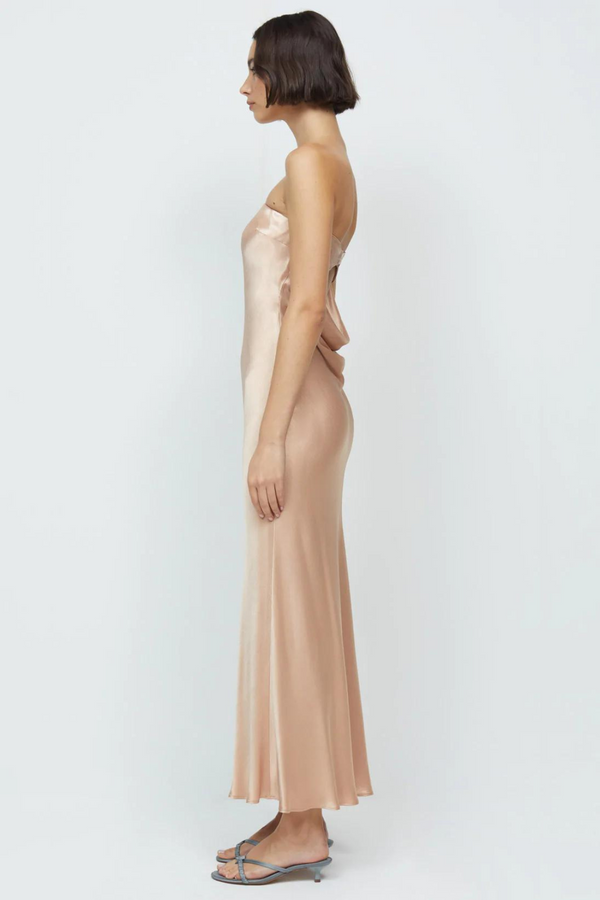 Bec & Bridge Moondance Strapless Dress - Rose Gold