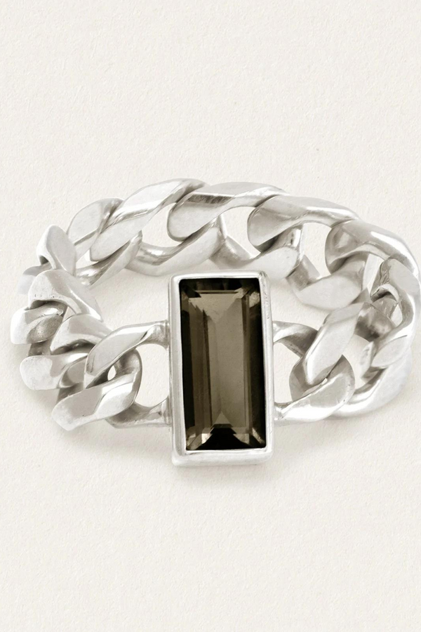 Temple Of The Sun Tigris Chain Ring - Silver