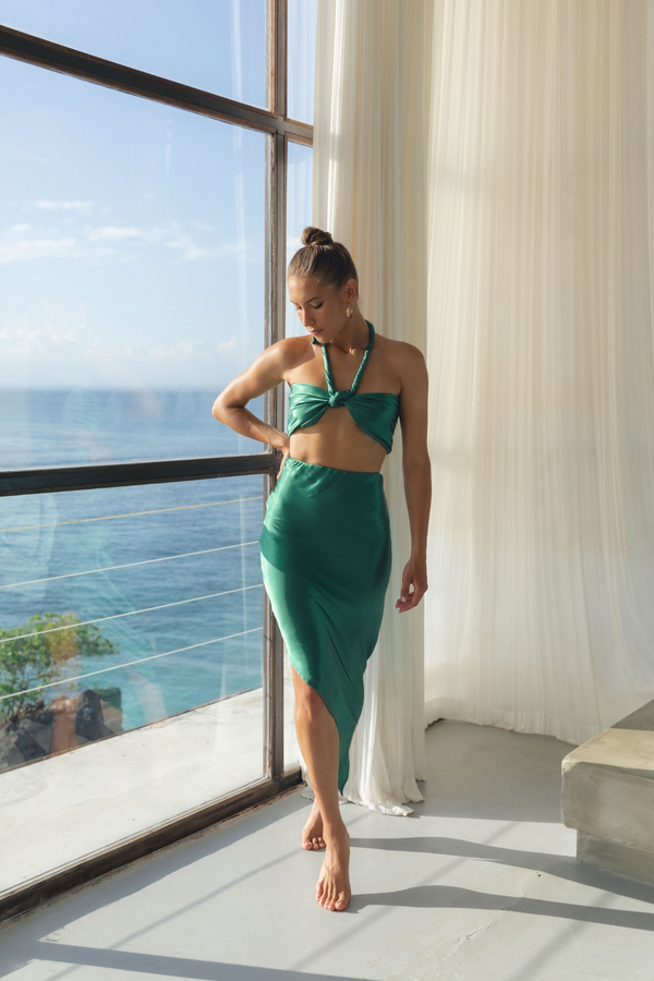 ÉSS Joni Asymmetrical Skirt - Emerald