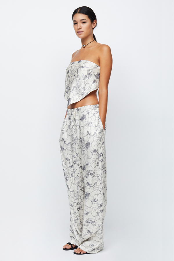 Bec & Bridge Tillie Strapless Top - Linear Floral