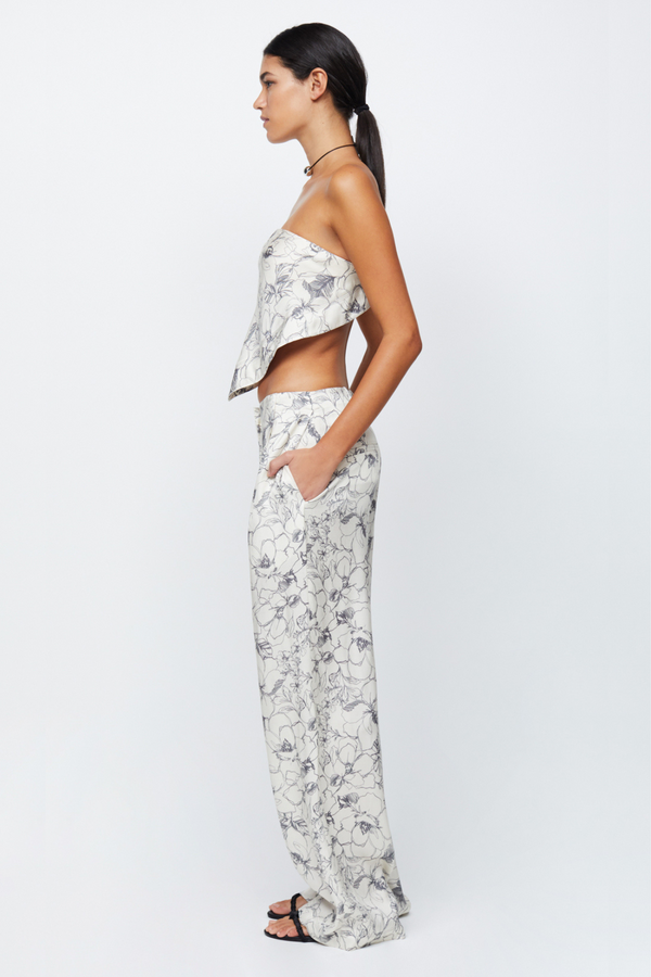 Bec & Bridge Tillie Strapless Top - Linear Floral