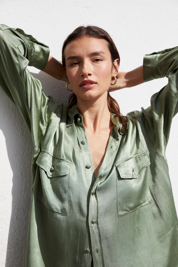 ÉSS Jessica Long Sleeve Shirt - Sage
