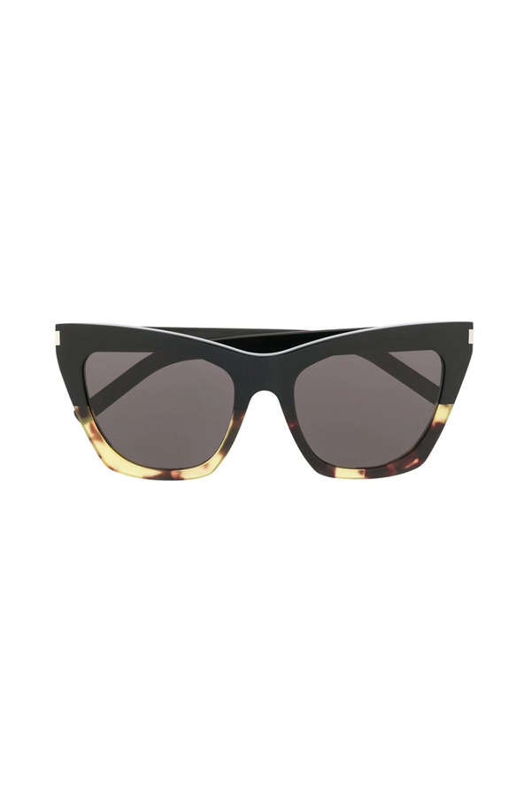 Saint Laurent Kate Havana Sunglasses - Black & Cream