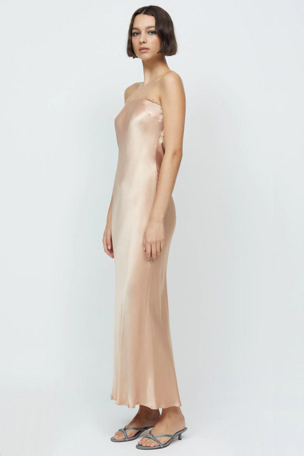 Bec & Bridge Moondance Strapless Dress - Rose Gold