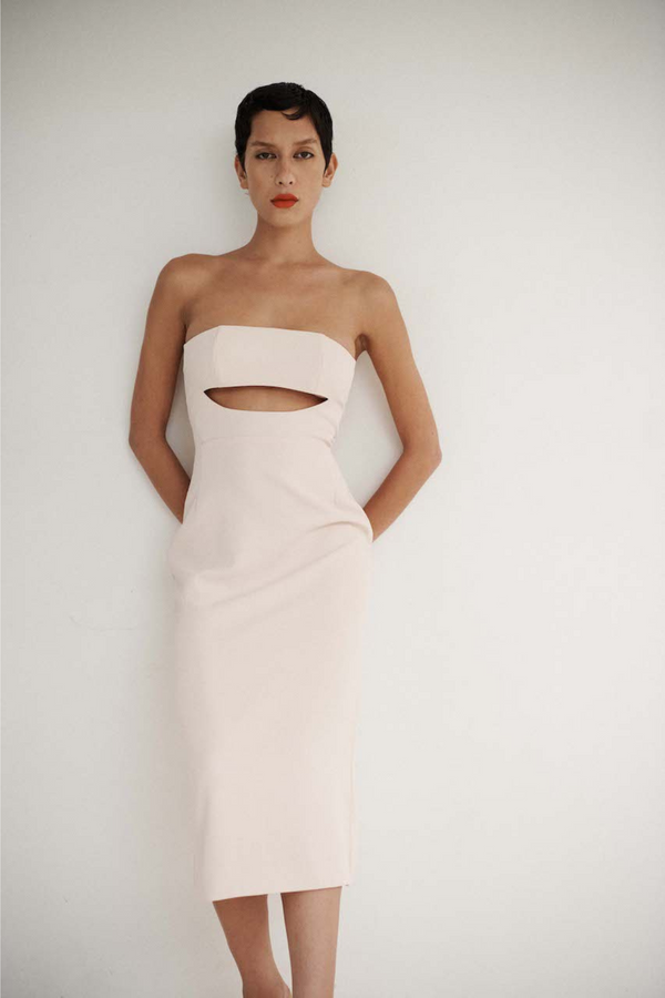 Auteur Studio Talia Contrast Bust Dress - Shell Pink
