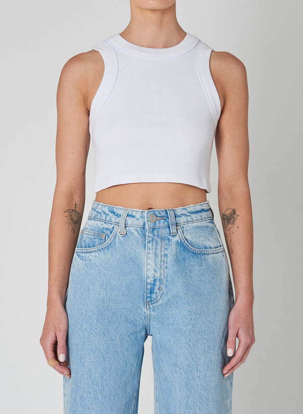 Neuw Denim Jonesy Singlet Crop - White