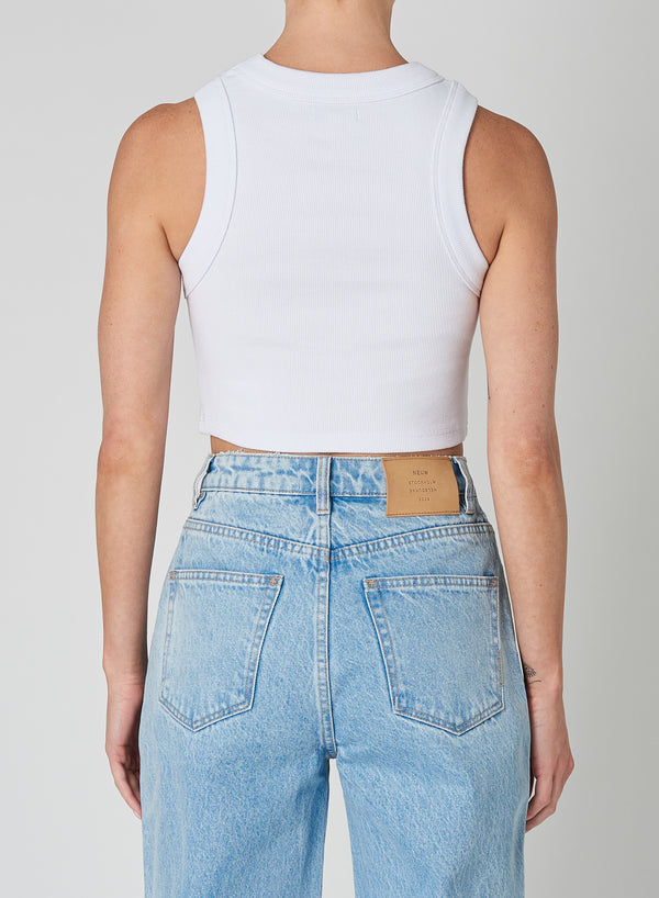 Neuw Denim Jonesy Singlet Crop - White