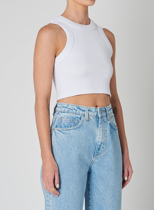 Neuw Denim Jonesy Singlet Crop - White