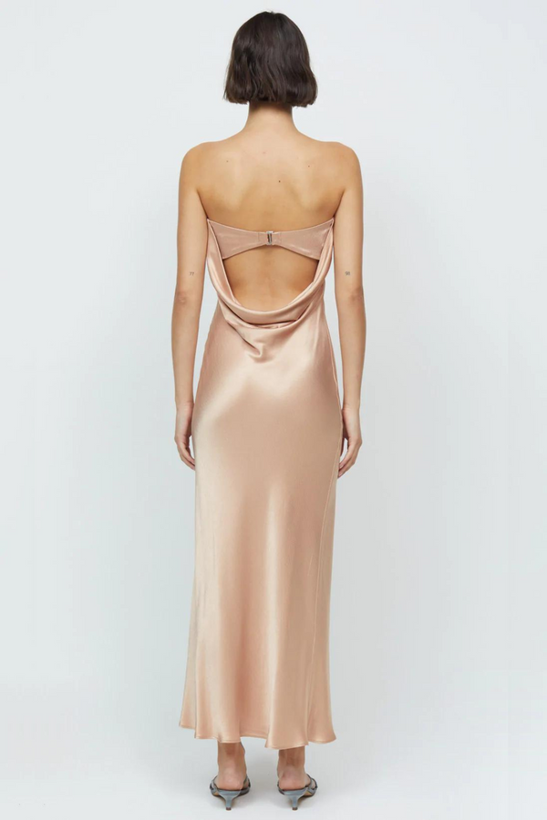 Bec & Bridge Moondance Strapless Dress - Rose Gold