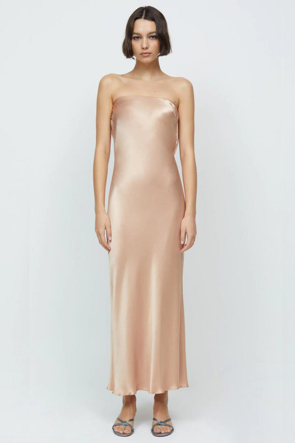 Bec & Bridge Moondance Strapless Dress - Rose Gold