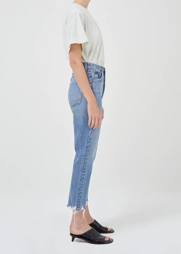 Agolde Riley High Rise Straight Crop Jean - Haven