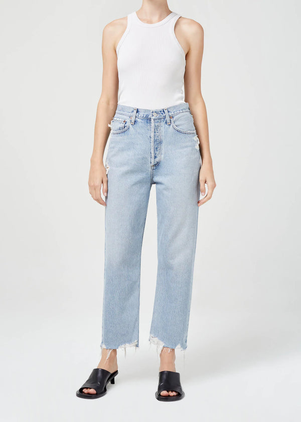 Agolde 90's Crop Mid Rise Loose Straight Jean - Nerve