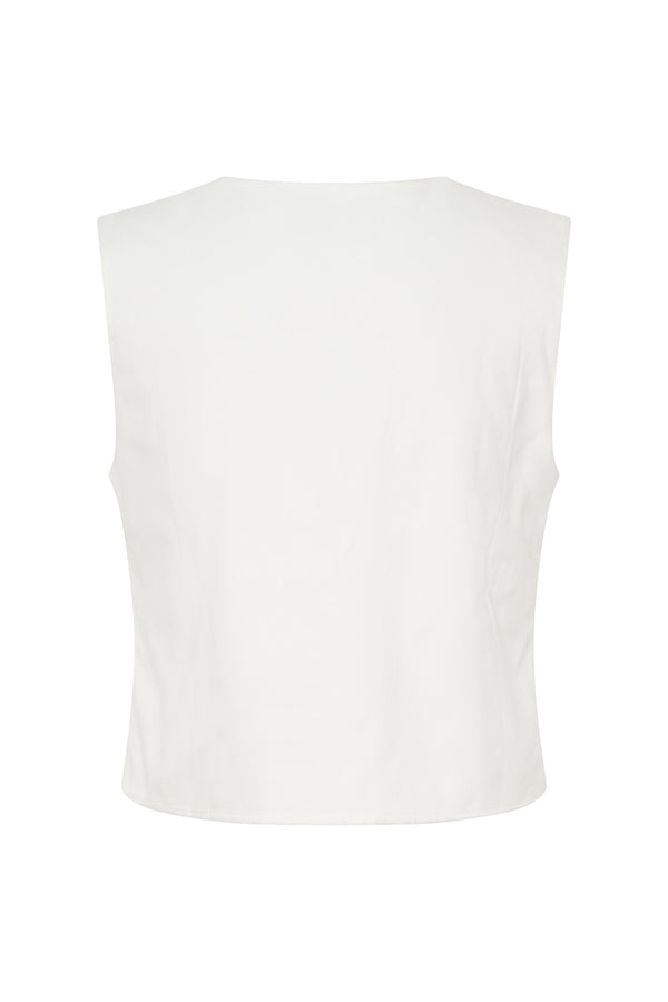 Éss The Label Branca Twill Coat - White