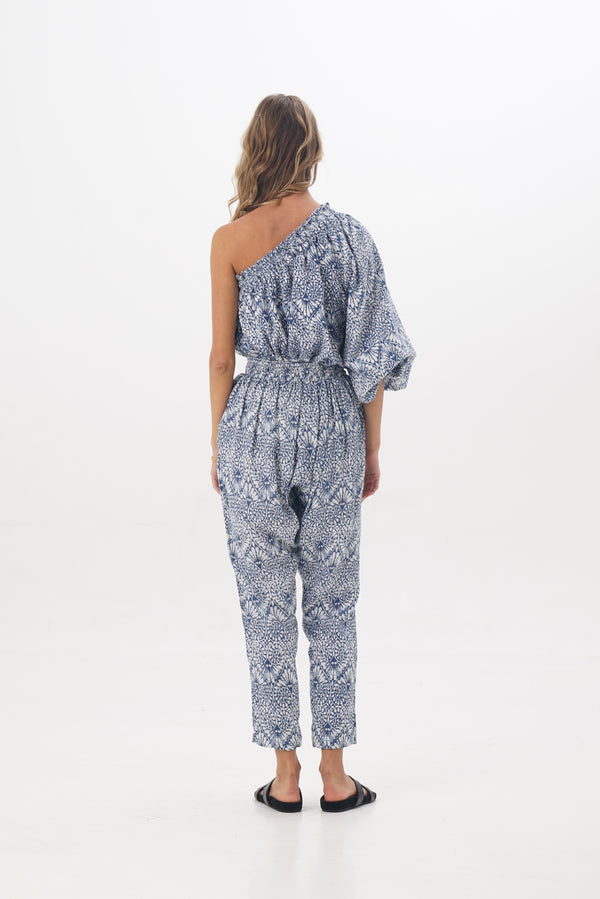 ÉSS Heidi Linen Pant - Taj Print Blue