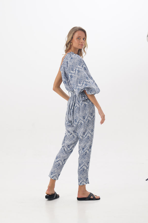ÉSS Heidi Linen Pant - Taj Print Blue