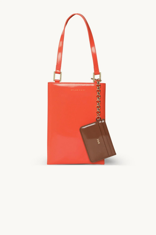 Dylan Kain Ella Patent Bag - Orange Sunset