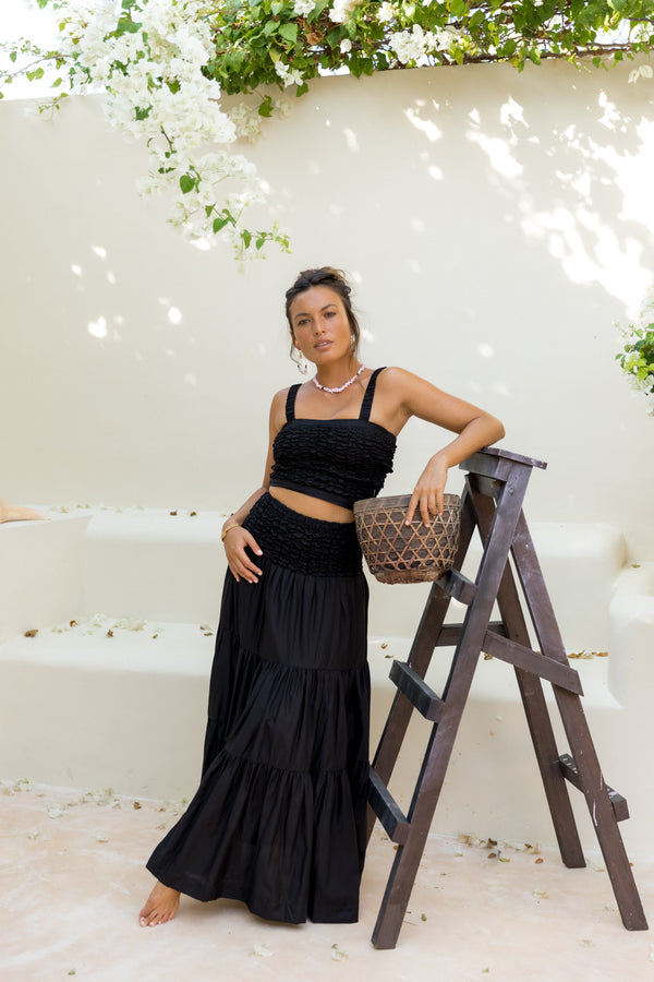 ÉSS Elly Elastic Cropped Top - Black