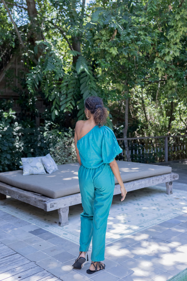 ÉSS Nina Silk Pant - Emerald