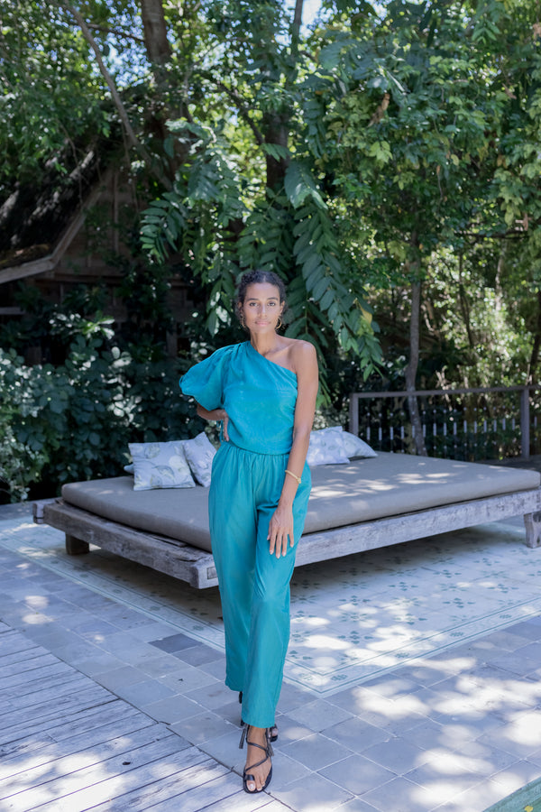 ÉSS Nina Silk Pant - Emerald