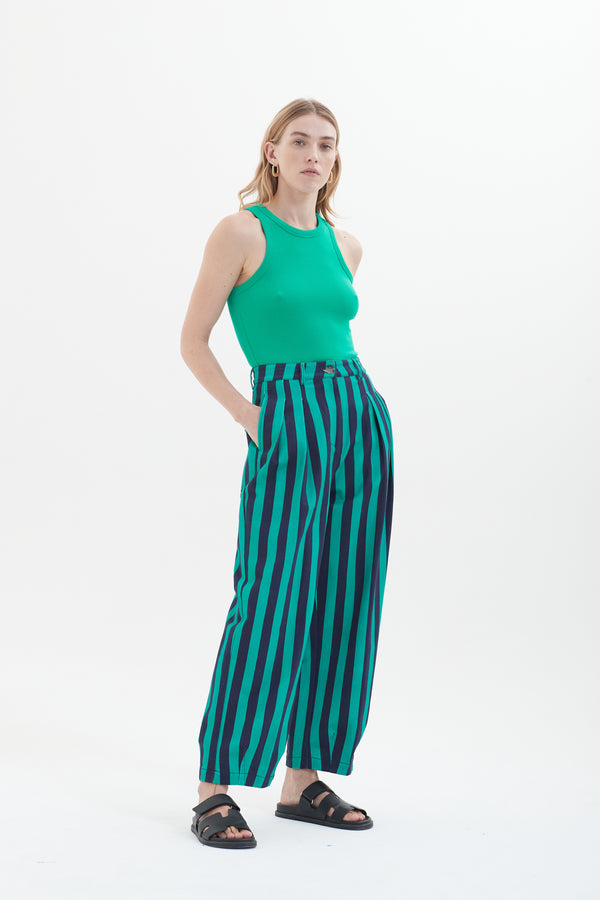 Blanca Moscow Pants - Green & Navy