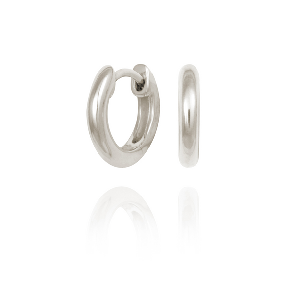 Temple of the Sun Omega Small Hoops - Silver
