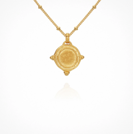 Temple of the Sun Petra Coin Necklace - Gold