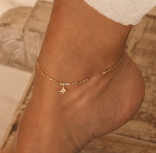 By Charlotte Stargazer Anklet - 14K Gold