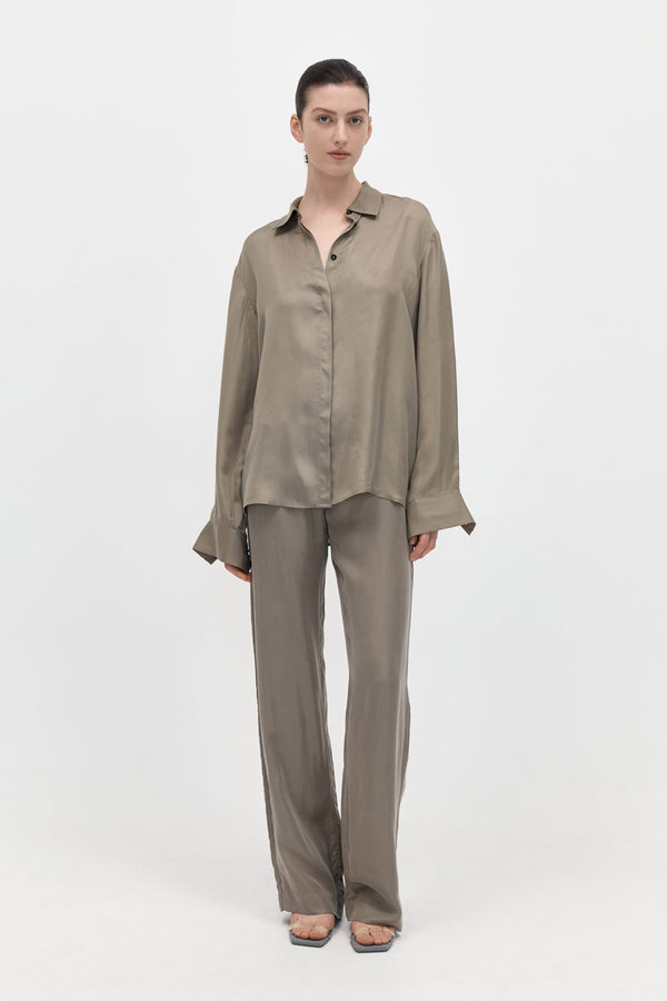 St. Agni Straight Leg Trousers - Castor Grey