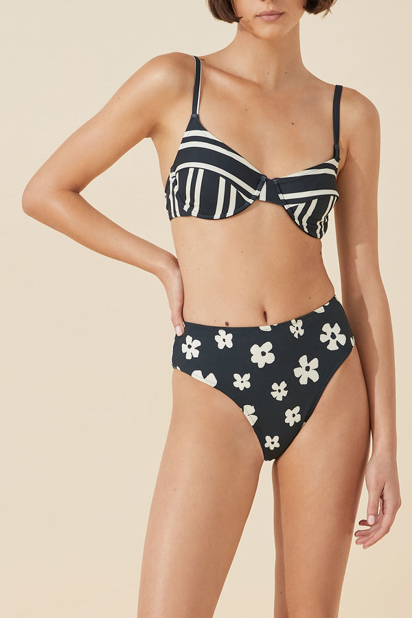 Zulu & Zephyr Reversible Waisted Brief - Black & Bone