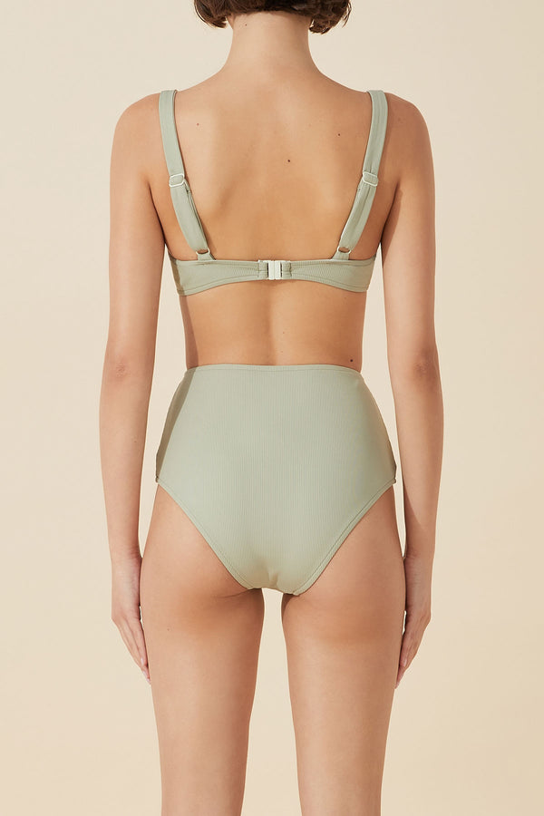 Zulu & Zephyr Rib Waisted Brief - Moss
